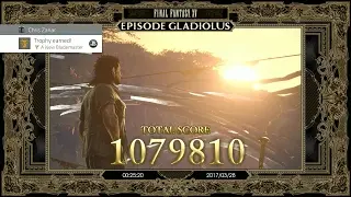 FINAL FANTASY XV - Episode Gladio Score Attack Million Points Gold Trophy + Secret Weapon?