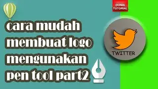 cara mudah membuat logo di corel draw part2 #tutorial #logo  #editing