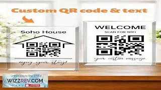 Acrylic Block QR Code Wifi Sign Custom Internet Sign Vacation Rental Salon