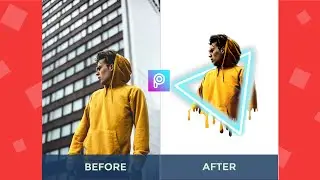Pixiwave | Dripping Effect with Neon Light effect | Picsart Editing 2021