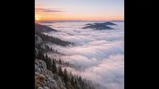 Brume magique dans le Jura