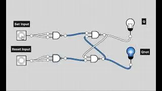 A Simulated NAND Gate Set-Reset Flip Flop
