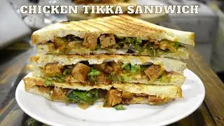 Jalal Son's style Chicken Tikka Sandwich by Sara in the kitchen.جلال سنز کے چکن تکہ سینڈوچ