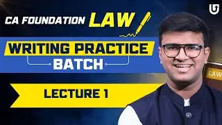 CA Foundation law Question & Answers Writing Practice Batch | Lec1 | CA Indresh Gandhi#cafoundation