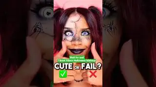 CUTE✅or FAIL?❌Tiktok Filters Pick My Halloween Makeup🎨#shorts #halloween #tiktok #makeup #usa #asmr