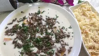قرع باللبن واللحم المفروم