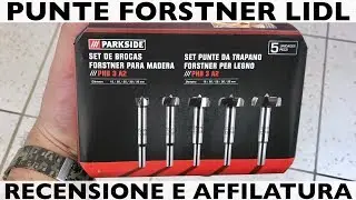 Recensione. Set punte da trapano FORSTNER, per legno. Lidl, Parkside. Powerfix. Affilatura. phb 3 a2