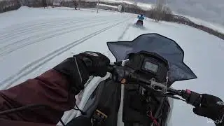 Silver Bay Mn Snowmobiling Day 1 Part 1 (Polaris Matryx 650) 