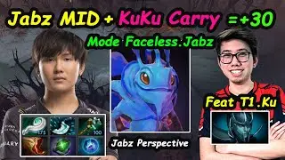 Fnatic Jabz [Puck] MIDLANE Feat T1.Ku (Kuku boss) vs vtF&alpha;ded Death Prophet dota 2 7.28b pro gameplay