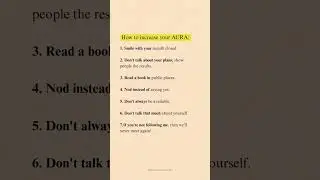 Increase your AURA without saying a word ✨Silent confidence is the real power 💭🔥 #viral #shorts