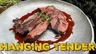 HANGING TENDER mit Portweinreduktion