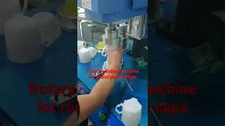 Rotary welding machine for round plastic cups
