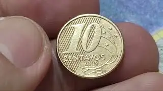 Moeda de 10 Centavos de 2006 reverso invertido  valorR$ Mbc 70 Sob 140 e flor de cunho 350 &eacute; show 🏀 
