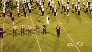 RCHS and RHS Bands combined to perform &ldquo;America The Beautiful&rdquo;. #rivalsunited #GodblessAmerica
