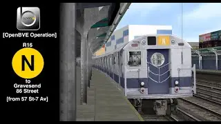 OpenBVE NYC Subway: 1970s Prototype Route R16 N Train from 57th Street to 86th St