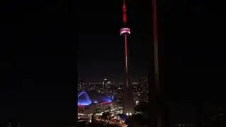 Toronto CN Tower 2021 New Year’s Eve light Show including the count down (1/2)