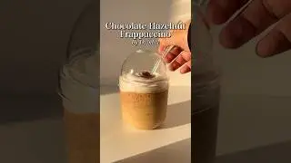 Making Chocolate Hazelnut Cream Frappuccino🤎 #shorts #homecafe #coffee #recipe