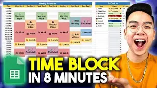 How to Create a Weekly TIME BLOCK Schedule in Google Sheets *TUTORIAL*