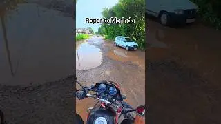 Ropar to Morinda Road 🤮 #morindaroad #motovlog #guriropar #viralshort #viralshort