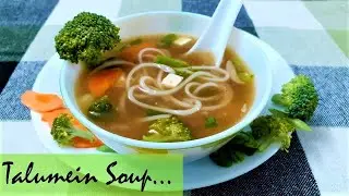 Veg Talumein Soup Recipe / Indo Chinese Vegetables & Noodle Soup