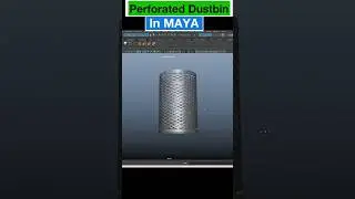 Modeling Stainless Steel Perforated Open Dustbin in Maya #3dmodeling #tips_and_tricks #prop