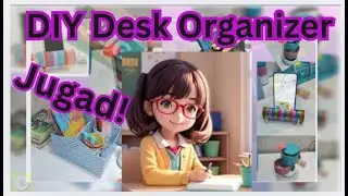 ✨Desk Glow Up Series Episode 2| DIY|Jugaad🧐|Desk Make Over|Phone Stand/Organizer|Rotating Organizer