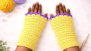 Easy Fingerless Gloves Crochet Tutorial // Soft Stitch Crochet 