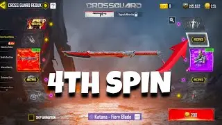 😍In 4th Spin I got Beautiful Katana Skin - Cross Guard Redux in COD Mobile