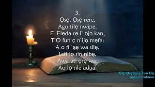 Ọsẹ, Ọsẹ Rere, Iwọ Ojọ ‘Simi / Holy Holy Sabbath Yoruba Hymn