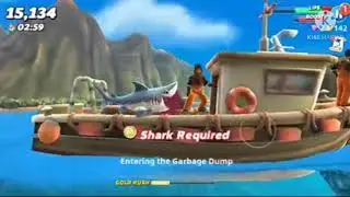 op gameplay of hungry shark.Iwin 1200000coin and 4gems.l. create my new high score in. game