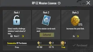 Collecting Free Royale Pass EZ Mission License In PUBG Mobile