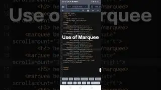 Use of Marquee tags in html programming | html codes | 