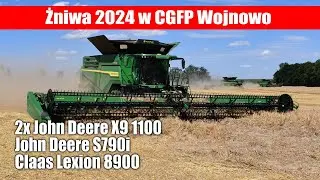 2X John Deere X9 1100, S790i, Claas Lexion 8900 - żniwa 2024 w CGFP Wojnowo