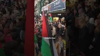 Hundreds at pro-Palestine sit-in at Waverley Station, Edinburgh