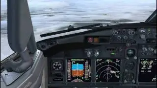 VATSIM FSX KLM 1224 PMDG NGX From EGKK-EHAM approaching Schippol with EHAM_APP in a BAD weather