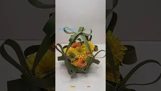 Palm leaf flower basket. #shortsfeed #shorts