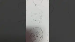 Beautiful Boy drawing | step by step drawing | sad face expression | part 3 | #subscribe #shorts