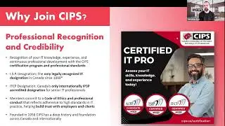 Why Join CIPS - Canada's Association of IT Professionals?