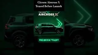 Citroen Aircross X Teased Before Launch #shorts #ytshorts #trending #instagram #viral #reels #car
