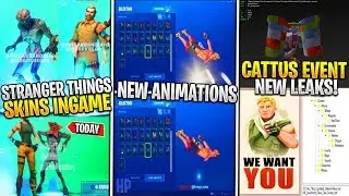 *NEW* Fortnite x Stranger Things SKINS LEAKED IN-GAME! Pressure Plant Update, & CATTUS NEW FILES!