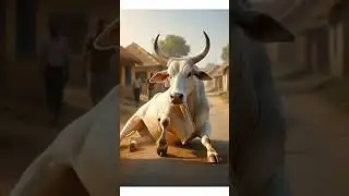 the beautiful story of a giant bull 🐂 #ai #bulls  #cow #save #shorts #shortsfeed