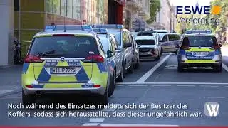 Wiesbaden: Luisenforum wegen herrenlosem Koffer ger&auml;umt