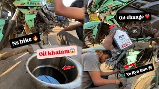 Ns bike Oil change 🔥 omg ye Kya hua 😱 Motul Oil ❤️ #viralvideo #trending #explorepage