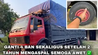 GANTI BAN 4 SEKALIGUS SETELAH 2 TAHUN BERJALAN MUDAHAN