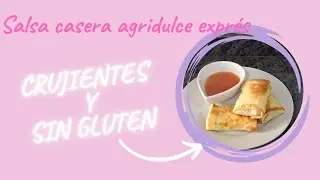 Rollitos de Primavera Sin Gluten + Salsa agridulce Expr&eacute;s|Receta 100% sin gluten y Deliciosa