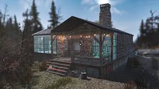 Cabin by the pond Fallout 76 CAMP build