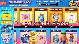 NEW STUMBLE PASS IN STUMBLE GUYS UPDATE 0.64 MRBEAST REWARDS FEBRUARY