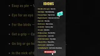 Top 15 idioms and phrases | idoms |phrases | idioms and phrases in english #idioms #phrases #shorts