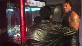 PCO breaks a tempered glass with a headbutt
