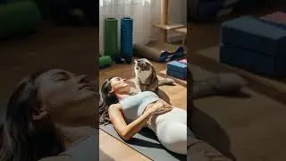 Why Is She Sleeping During Yoga?When Relaxation Hits Different #YogaLife #Meditation #Wellness